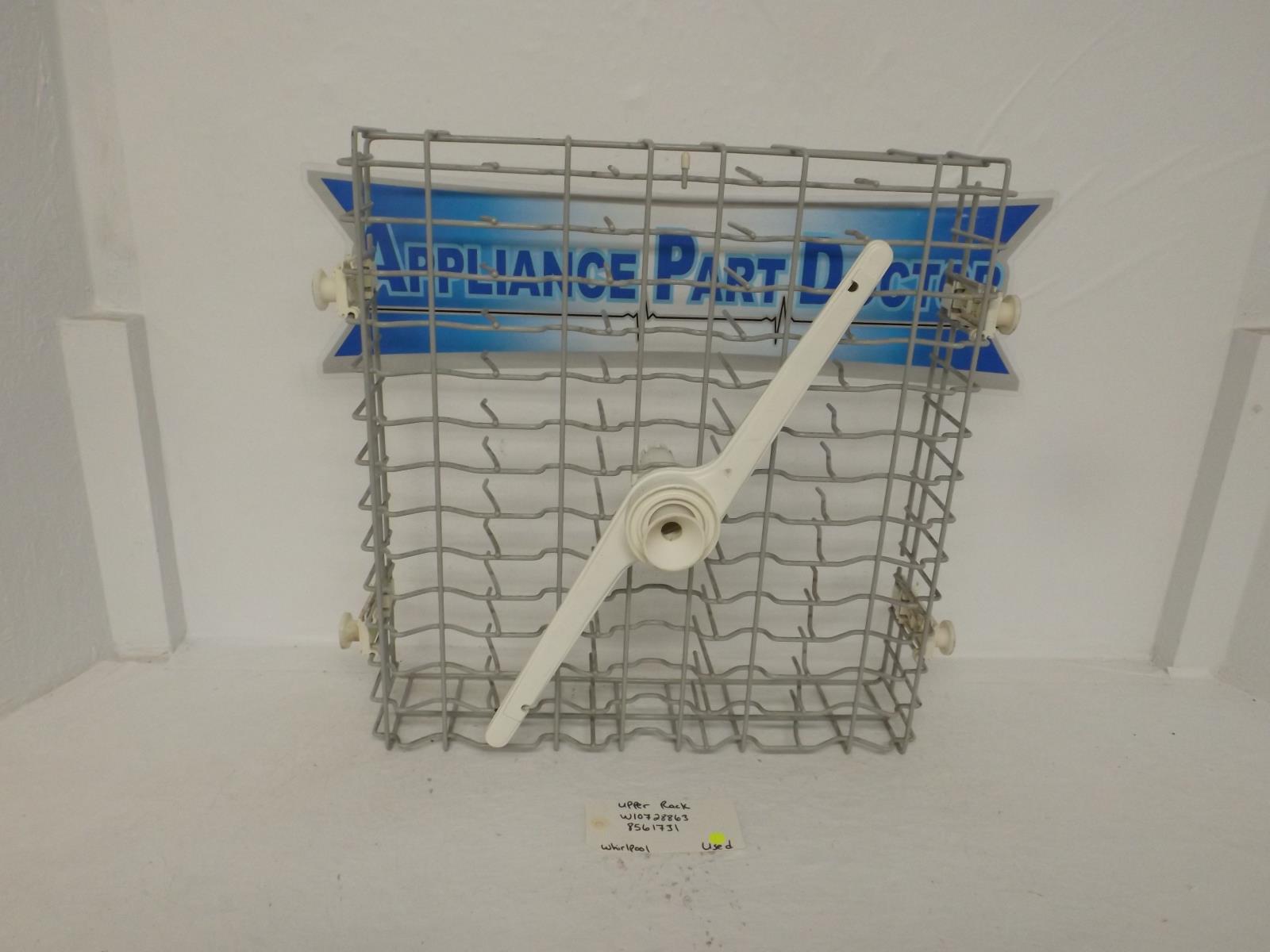 Whirlpool Dishwasher W10728863 8561731 Upper Rack Used Whirlpool Dishwasher W10728863 8561731 Upper Rack Used